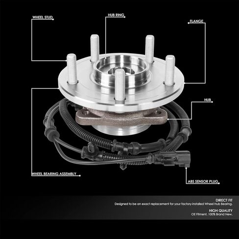 DNA MOTORING OEM-WHA-0104 Rear Wheel Bearing Hub Assembly w/Speed Sensor Compatible with 12-16 Town & Country / 12-20 Grand Caravan / 12-14 Routan/Compatible with 12-13 Ram C/V in Saudi Arabia