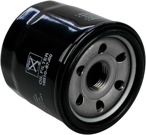 2 قطعة 16510-87J00 فلتر زيت متوافق مع سوزوكي قارب DF 25 30 40 50 60 70 Outboards OEM #16510-87J00, 778885, 5031411 in Saudi Arabia
