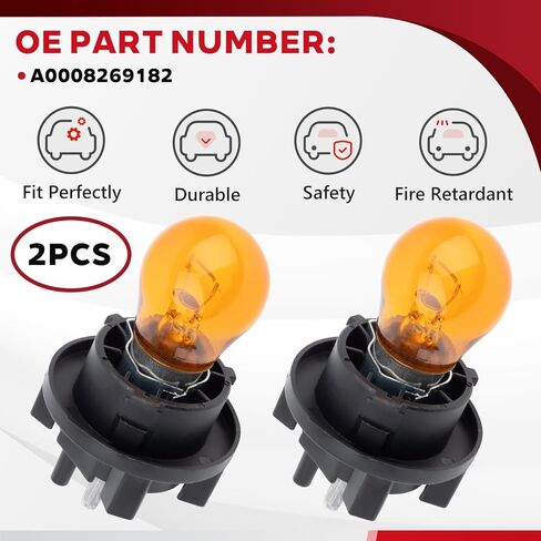 2PCS Turn Signal Light Socket Holder Fit for Mercedes-Benz CLK 320 430 E320 E420 E430 E55 AMG Repalce OE A0008269182 with Light Bulb Single-Filament in Kuwait