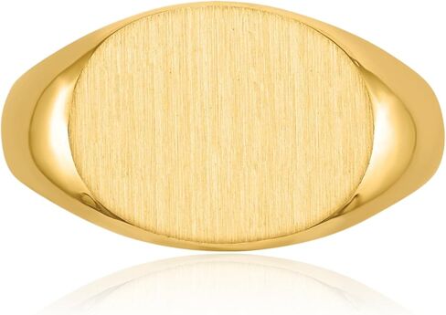IceCarats 14K Solid Yellow Gold Mens Custom Engraved Signet Ring Handmade Personalized Monogram Initial Letter Band Size 9.5 in Saudi Arabia