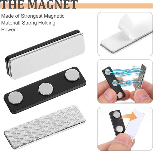 12 Pairs Magnetic Curtain Weights with Adhesive Waterproof Magnets for Blackout Curtains Outdoor Patio Mosquito Net Gazebos Cabanas Flag and Indoor Use Secure Name Tags ID Badges in Heavy Wind in Kuwait