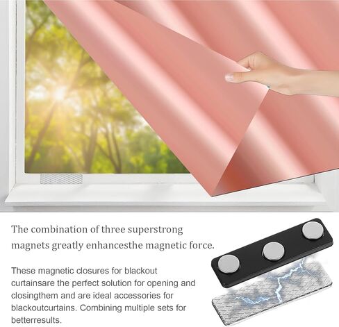 12 Pairs Magnetic Curtain Weights with Adhesive Waterproof Magnets for Blackout Curtains Outdoor Patio Mosquito Net Gazebos Cabanas Flag and Indoor Use Secure Name Tags ID Badges in Heavy Wind in Kuwait