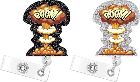 Raccoon Racoon 2pack Badge Reels Retractable Funny Cute Badge Holder with Badge Reel Unique ID Clip Name Tag Card Tag Card Badge Clip Acrylic Accessories Gifts Nurse Student RN LPN Office Worker in Saudi Arabia