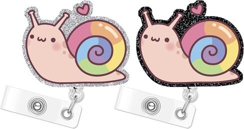 Raccoon Racoon 2pack Badge Reels Retractable Funny Cute Badge Holder with Badge Reel Unique ID Clip Name Tag Card Tag Card Badge Clip Acrylic Accessories Gifts Nurse Student RN LPN Office Worker in Saudi Arabia