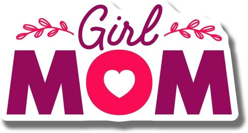 Girl Mom Magnet - Cute Fridge Decor - Girl Mom Gifts - Strong Mom Magnet - Motivational Mom Magnet - Girl Mom Design - 5" Vinyl Sticker - Car Magnet - Made in USA - AAMT1913 in Saudi Arabia