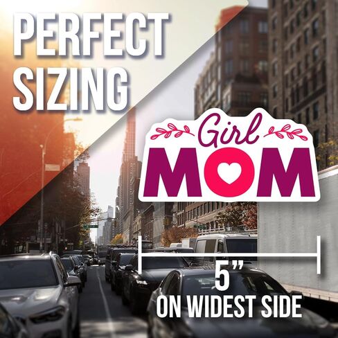 Girl Mom Magnet - Cute Fridge Decor - Girl Mom Gifts - Strong Mom Magnet - Motivational Mom Magnet - Girl Mom Design - 5" Vinyl Sticker - Car Magnet - Made in USA - AAMT1913 in Saudi Arabia