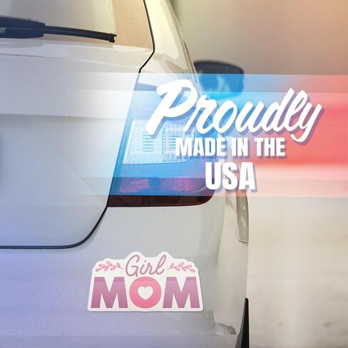 Girl Mom Magnet - Cute Fridge Decor - Girl Mom Gifts - Strong Mom Magnet - Motivational Mom Magnet - Girl Mom Design - 5" Vinyl Sticker - Car Magnet - Made in USA - AAMT1913 in Saudi Arabia