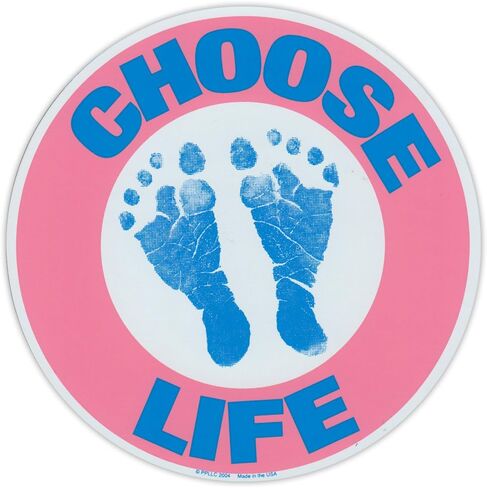 مغناطيس دائري - اختر الحياة (وردي) - مضاد للإجهاض Pro Life - ملصق مغناطيسي ممتص للصدمات - 5 بوصات مستديرة in Kuwait