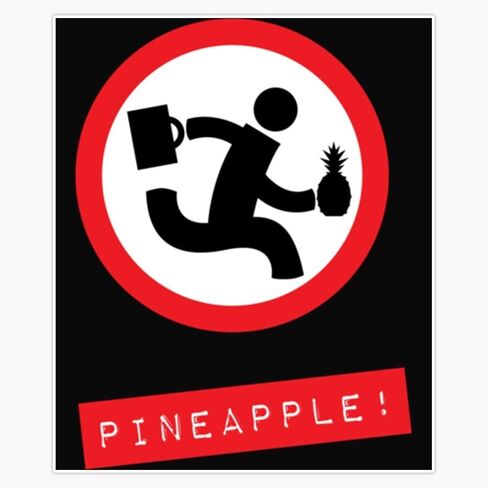 Chuck TV Show_quot_Pineapple!_quot_ ملصق مغناطيسي قابل للإزالة مقاس 5 بوصات | مغناطيس مركبة شديد التحمل in Saudi Arabia