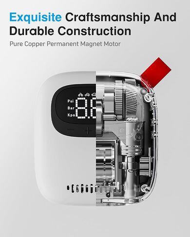 Portable Inflator 150PSI with Digital Pressure Gauge, Air Compressor, Cordless Inflator for Cars, Motorcycles, Bicycles, Balls in Saudi Arabia