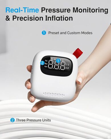 Portable Inflator 150PSI with Digital Pressure Gauge, Air Compressor, Cordless Inflator for Cars, Motorcycles, Bicycles, Balls in Saudi Arabia