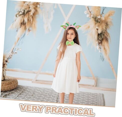 1 Set Plush Dinosaur Headband with Tail and Bowtie Cute Halloween Costume Accessories for Soft Plush Animal Props for Role Play and Themed Parties in Saudi Arabia