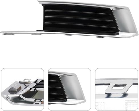 Fog Light Cover for Cadillac XTS 2018-2019,Right Passenger Side Fog Lamp Cover Replacement,Black Chrome ABS Trim KD569903222 in Kuwait