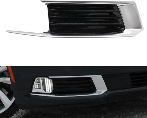 Fog Light Cover for Cadillac XTS 2018-2019,Right Passenger Side Fog Lamp Cover Replacement,Black Chrome ABS Trim KD569903222 in Kuwait