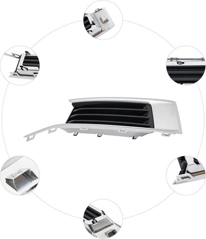 Fog Light Cover for Cadillac XTS 2018-2019,Right Passenger Side Fog Lamp Cover Replacement,Black Chrome ABS Trim KD569903222 in Kuwait