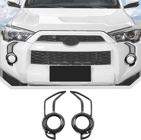 JeCar Front Fog Light Cover Bezels Trim Fit for 2014-2023 Toyota 4runner SR5/TRD Pro - Carbon Fiber Exterior Decor Accessories in Saudi Arabia