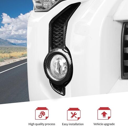 JeCar Front Fog Light Cover Bezels Trim Fit for 2014-2023 Toyota 4runner SR5/TRD Pro - Carbon Fiber Exterior Decor Accessories in Saudi Arabia