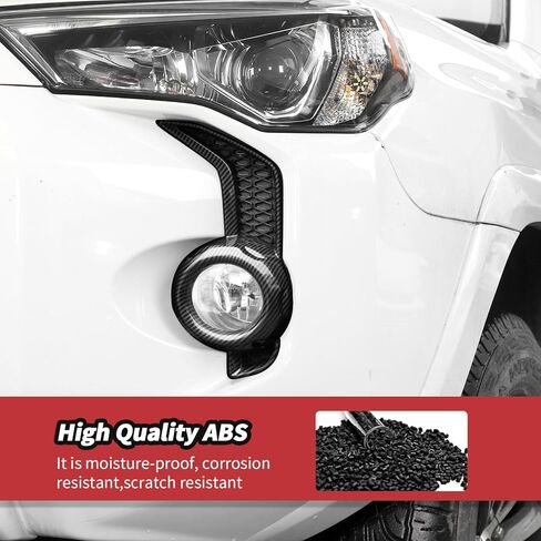 JeCar Front Fog Light Cover Bezels Trim Fit for 2014-2023 Toyota 4runner SR5/TRD Pro - Carbon Fiber Exterior Decor Accessories in Saudi Arabia