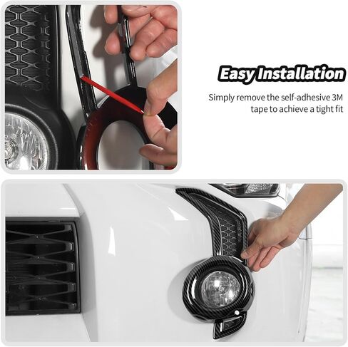 JeCar Front Fog Light Cover Bezels Trim Fit for 2014-2023 Toyota 4runner SR5/TRD Pro - Carbon Fiber Exterior Decor Accessories in Saudi Arabia
