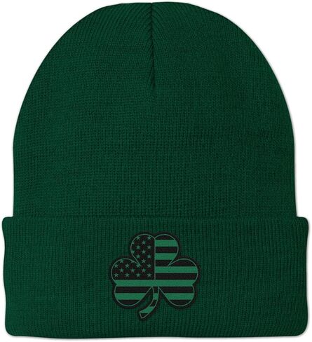 Chowdaheadz Shamrock Stars & Stripes Tonal Cuff Knit - Unisex Winter Hat in Saudi Arabia