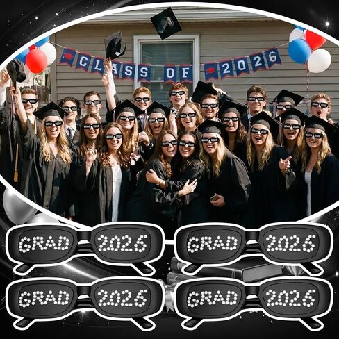 Grad 2026 Sunglasses with Diamond Glitter Prom 2026 Party Favors Graduation Gift Glasses Party Supplies Photo Prop in Saudi Arabia