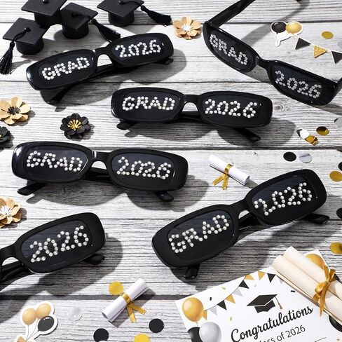 Grad 2026 Sunglasses with Diamond Glitter Prom 2026 Party Favors Graduation Gift Glasses Party Supplies Photo Prop in Saudi Arabia