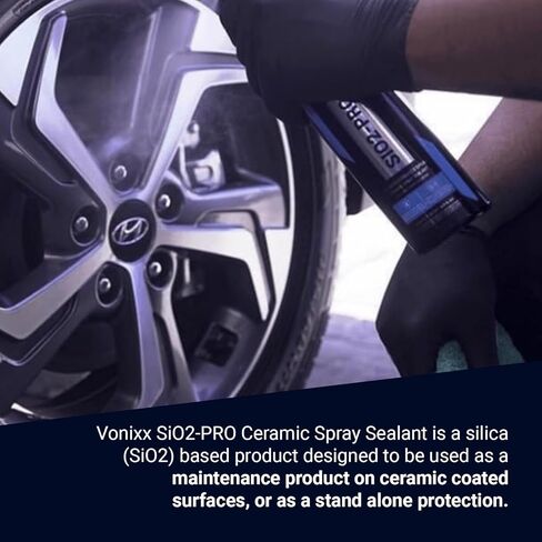 Vonixx SiO2-PRO Ceramic Spray Sealant | Protection for Ceramic-Coated Surfaces | Water & Dirt Repellent | Compatible with Matte Paint, PPF, Vinyl | Up to 4 Months Protection | 16.9 fl oz (500 ml) in Kuwait