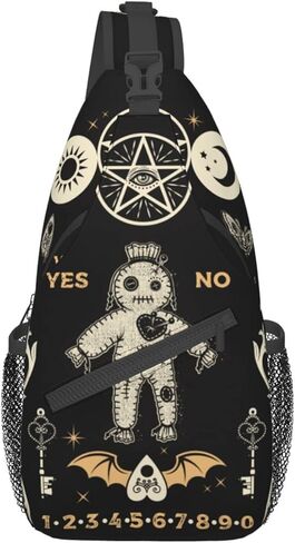 حقيبة ظهر Goth Coffin Horror Gothic Sling Backpack Crossbody حقيبة كتف للسفر والمشي لمسافات طويلة هدايا Daypack in Kuwait