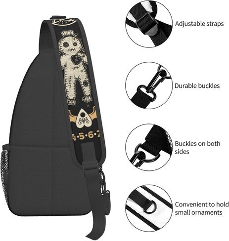 حقيبة ظهر Goth Coffin Horror Gothic Sling Backpack Crossbody حقيبة كتف للسفر والمشي لمسافات طويلة هدايا Daypack in Kuwait