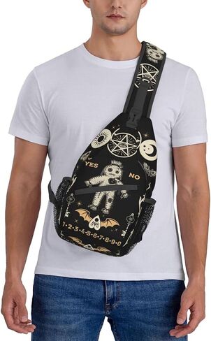 حقيبة ظهر Goth Coffin Horror Gothic Sling Backpack Crossbody حقيبة كتف للسفر والمشي لمسافات طويلة هدايا Daypack in Kuwait
