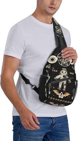حقيبة ظهر Goth Coffin Horror Gothic Sling Backpack Crossbody حقيبة كتف للسفر والمشي لمسافات طويلة هدايا Daypack in Kuwait