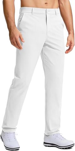 Men's Golf Pants Stretch Work Dress Comfy Pants 30"/32"/34" Lightweight Quick Dry Casual Slacks Trousers with Pockets in Kuwait