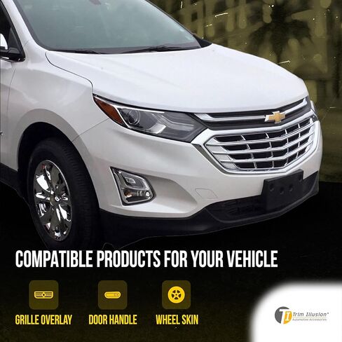 Chrome Car Side Rear View Mirror Cover Caps Replacement Compatible with 2018-2024 Chevrolet Equinox, MC360 in Kuwait