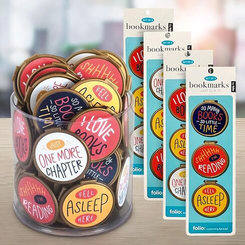 Reading Rewards Clip Over The Page Wordy Bookmarks for Kids - Fun Bookmarks for Children, Classroom Prizes, Motivational Book Markers, Planner Accessories - Book Marks for Reading Women - 75 Pack in Kuwait