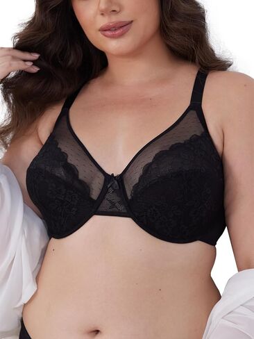Minimizer Bras for Women Lifting Full Coverage Underwire Lace Bras Plus Size Unlined Breathable Bra for Heavy Breast in Saudi Arabia