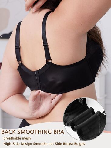 Minimizer Bras for Women Lifting Full Coverage Underwire Lace Bras Plus Size Unlined Breathable Bra for Heavy Breast in Saudi Arabia