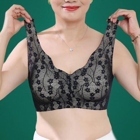 5Pcs Bras for Older Women No Underwire Front Closure Comfort Senior Wireless Snap Closing Bra in Saudi Arabia