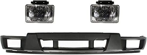 Garage-Pro Fog Light Assembly Set of 3 For 2004-2012 Chevrolet Colorado, 2004-2012 GMC Canyon, OE comparable Driver Passenger Side, Black in Saudi Arabia