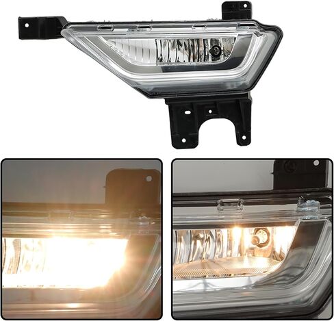 Left and Right Front Fog Lights Assembly Replacement for F150 2021 2022 Clear Lens ML3Z15200A ML3Z15201A in Saudi Arabia