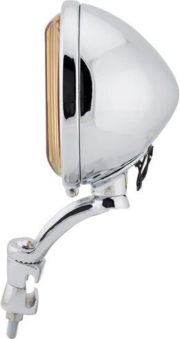 Speedway Motors Passenger Car Fog Lamps with Bracket, Amber Pair, Stainless Steel Housing, Quartz Halogen Cat Eye Lens, Universal Ball & Cup Adjustable Mount Kit in Kuwait