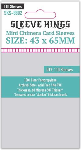 Sleeve Kings Mini Chimera Card Sleeves (43x65mm) - 110 Pack, 60 Microns in Kuwait