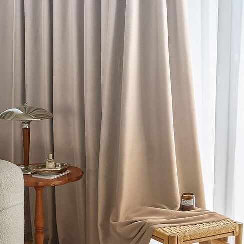 Brown Ombre Bedroom Curtains Blackout Curtains Room Darkening Thermal Insulated Window Drapes for Living Room 2 Panels 42x63inch in Saudi Arabia
