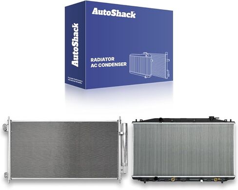 AutoShack Radiator Air Conditioning A/C Condenser Replacement for 2008-2012 Honda Accord 2012-2015 Honda Crosstour 2-PC in Saudi Arabia