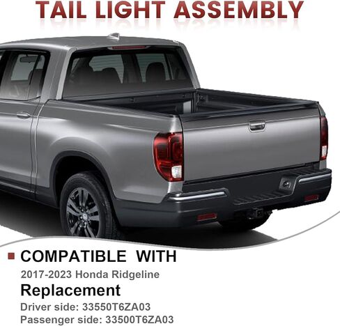 LED Tail lights Assembly Compatible with 2017-2023 Honda Ridgeline OE Style Left Rear Light Taillights Replacement for 33550T6ZA03 in Saudi Arabia