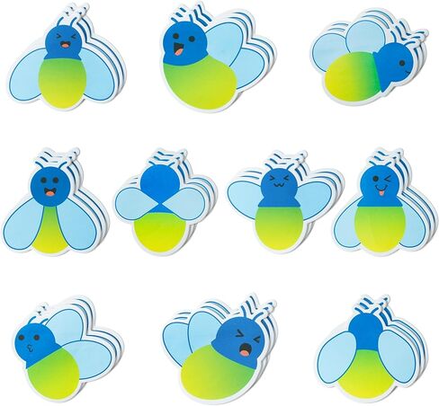 600 Sheets Firefly Notepad Spring Insect Appreciation Gift Set Firefly Shape Self Stick Note Pads to Do List for Spring Supplies Back to School Office Gift(10 Styles) in Kuwait