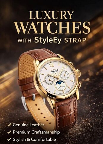 Genuine Leather Watch Band, Breathable Biocomfort Perforated Strap, Quick Release, Replacement Strap for Men & Women - Padded & Stitched, Unisex,Gift in Saudi Arabia