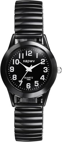 OIDEA Mens Easy Reader Watches: Big Dial Elastic Strap Analog Quartz Wrist Watch for Men Waterproof Casual Dress Wristwatch Bracelet Watch with Stainless Steel Stretch Band in Saudi Arabia