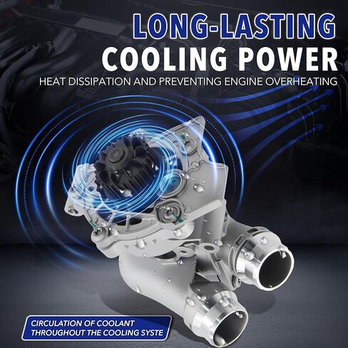 Water Pump 06H121026AE 06H121026AB 06H121026CQ 1312460 Compatible for Audi A3 A4 TT Allroad, Compatible for VW Tiguan Jetta Golf Eos Beetle CC[2.0L L4] Engine Only in Kuwait