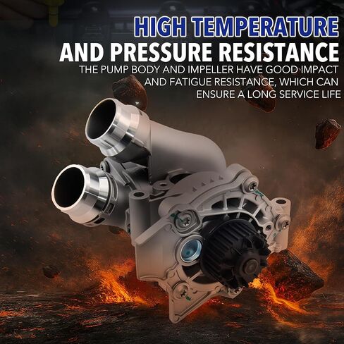 Water Pump 06H121026AE 06H121026AB 06H121026CQ 1312460 Compatible for Audi A3 A4 TT Allroad, Compatible for VW Tiguan Jetta Golf Eos Beetle CC[2.0L L4] Engine Only in Kuwait