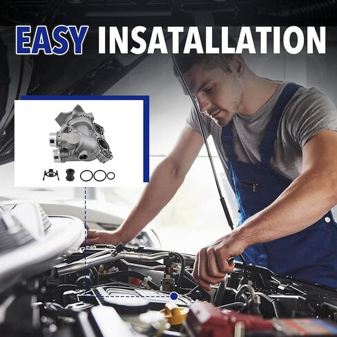 Water Pump 06H121026AE 06H121026AB 06H121026CQ 1312460 Compatible for Audi A3 A4 TT Allroad, Compatible for VW Tiguan Jetta Golf Eos Beetle CC[2.0L L4] Engine Only in Kuwait